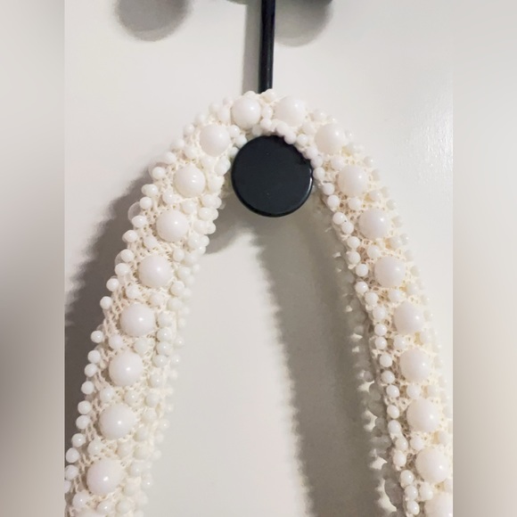 NWT vintage white pear beaded handbag - Picture 4 of 7